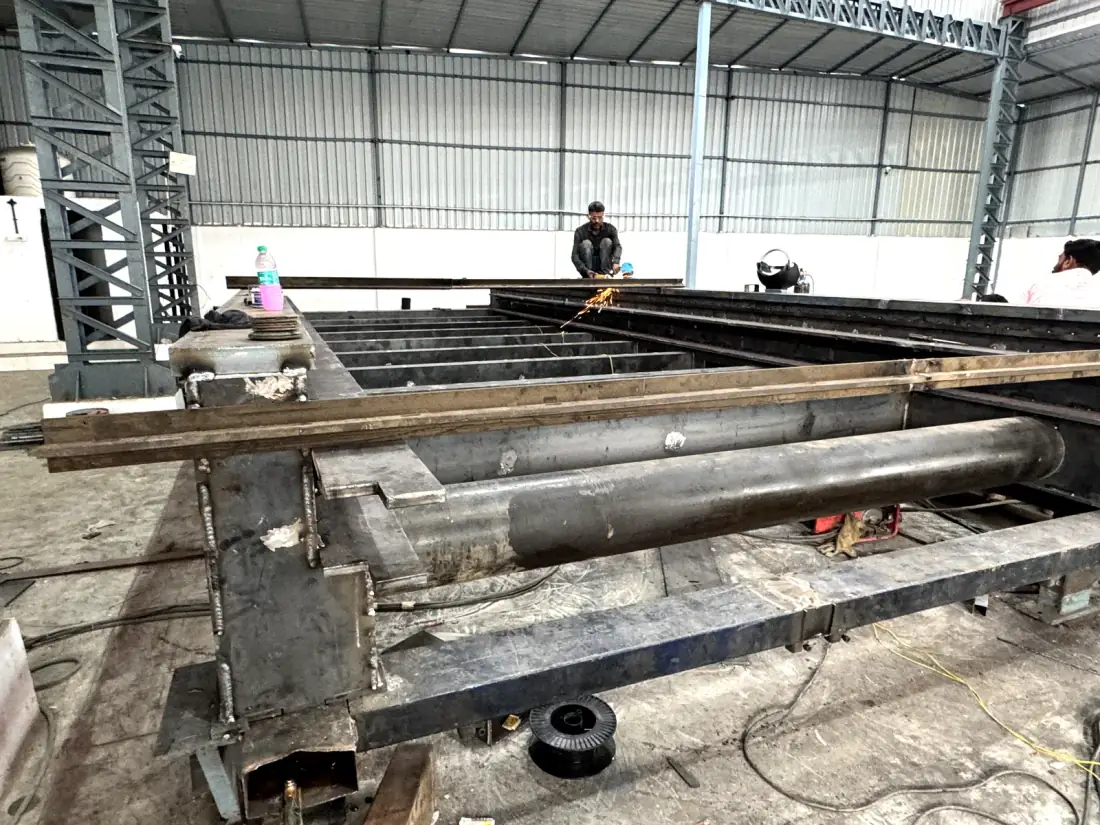 CNC enclosure, machine guard, robot cell enclosure, and SPM body fabrication visual