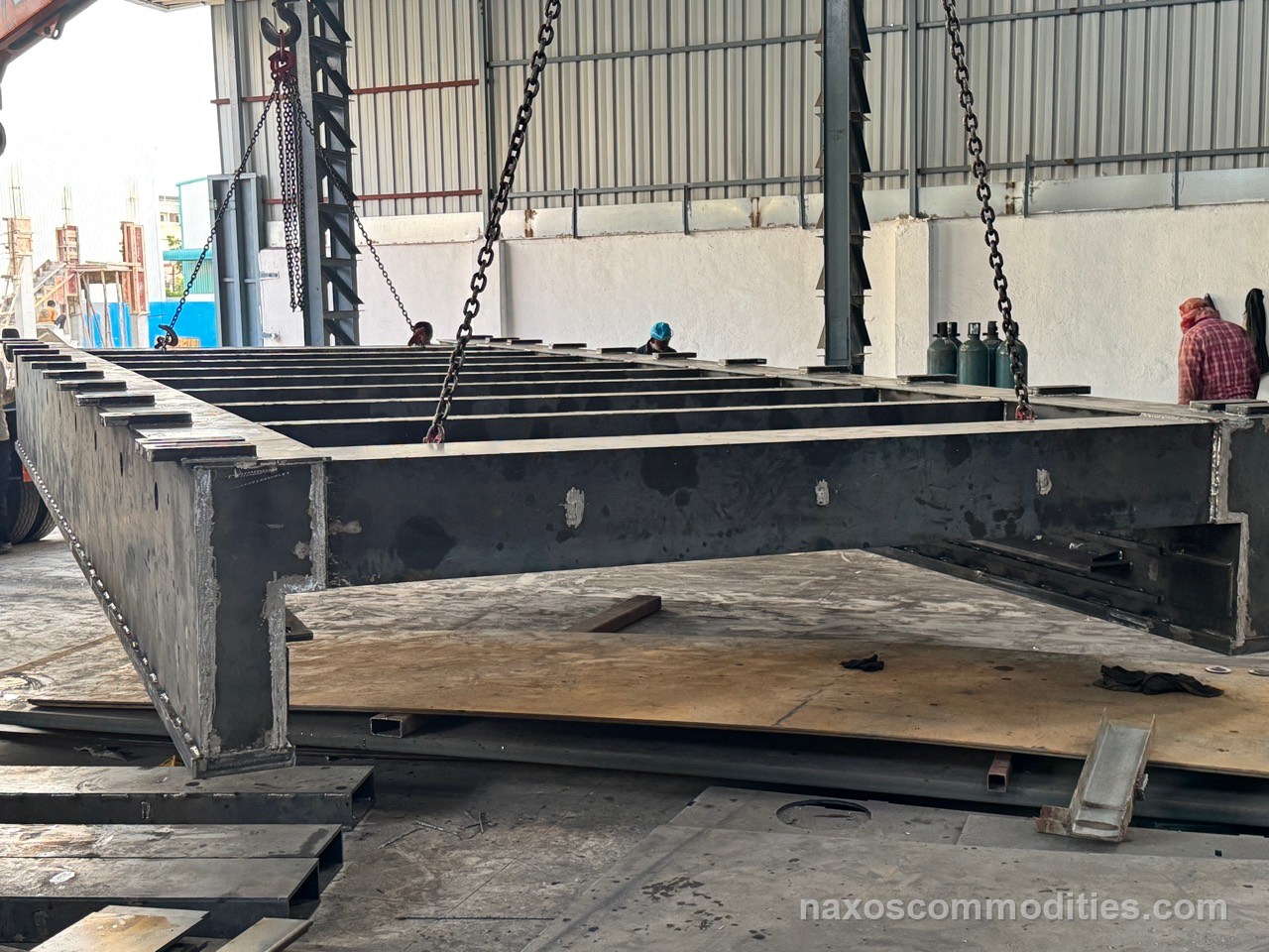 Laser machine base frame fabricated at Naxos Commodities in Chakan Pune