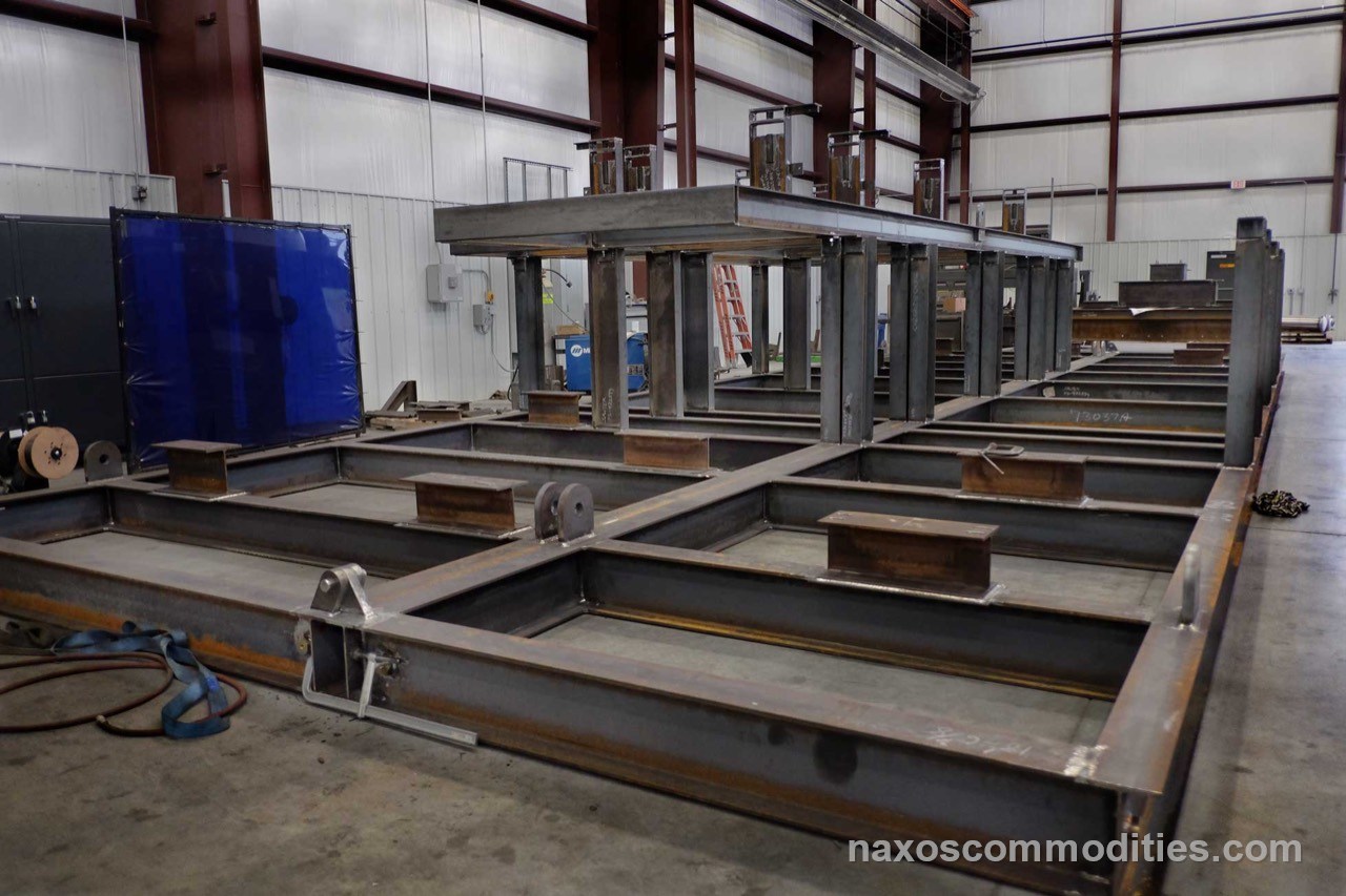 Skid mounted equipment and machine base frame fabricated at Naxos Commodities