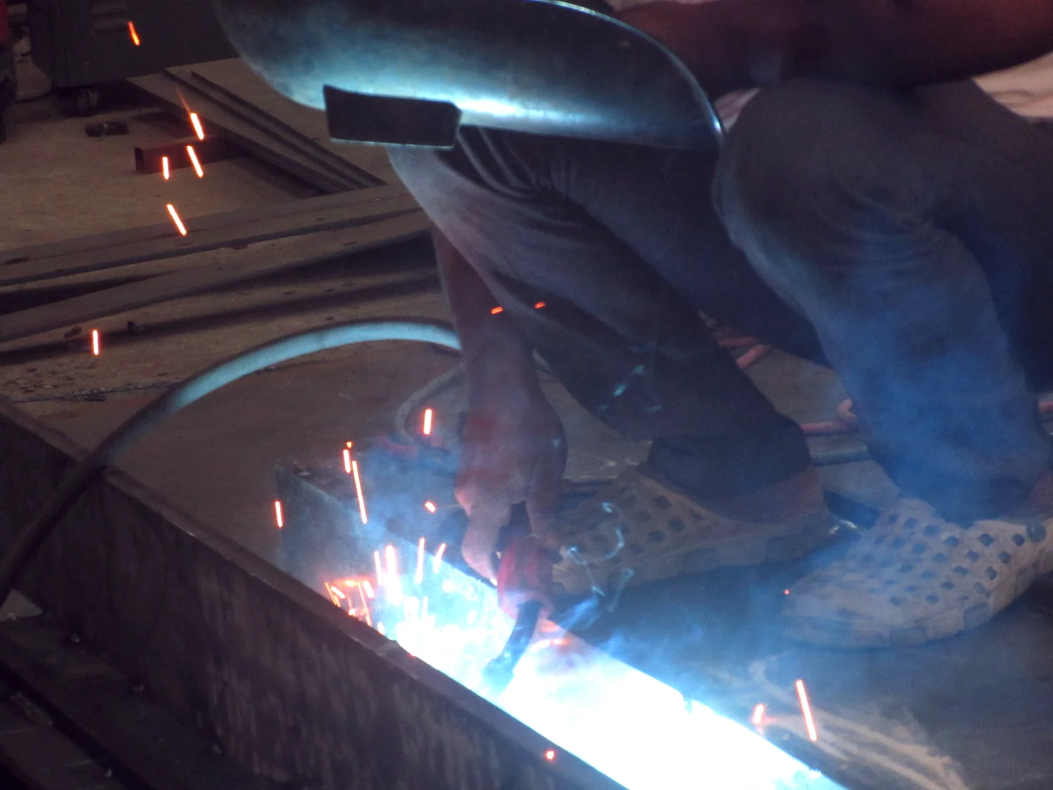 Welding work in progress at the Naxos Commodities shop floor